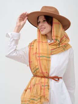 ЛЕН ХЛОПОК ВИСКОЗА Большой, красивый двусторонний палантин с необычной выработкой по всему полотну изделия