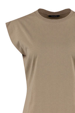 TRENDYOLMILLA Siyah %100 Pamuk Vatka Gorunumlu Basic Bisiklet Yaka Orme T-Shirt TWOSS20TS0021  фото 29