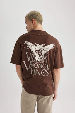 Vikings Valhalla Comfort Regular Fit Rahat Kal?p Bisiklet Yaka K?sa Kollu Tisort - Defacto фото 2