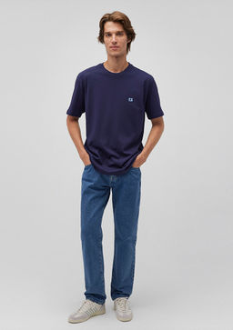 Mavi Pro Logo Bask?l? Lacivert Tisort