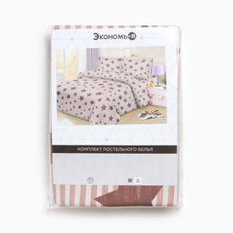 Постельное бельё 2 сп Экономь и Я Звёзды, 173х215см, 175х214см, 50х70см-2шт, 60г/м2, микрофибра  фото 7