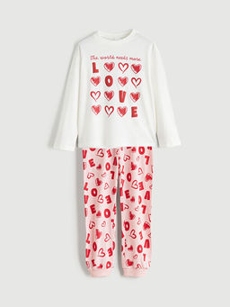 Bisiklet Yaka K?z ?ocuk Pijama Tak?m?