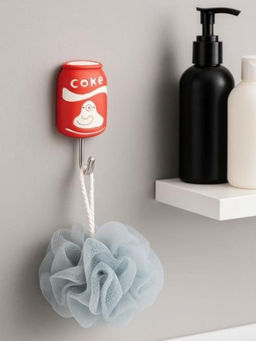 Крючок на липучке Coke, red