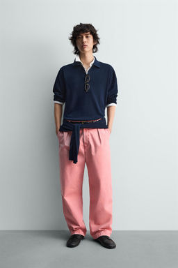 RELAXED FIT KNIT POLO SHIRT - Zara фото 9
