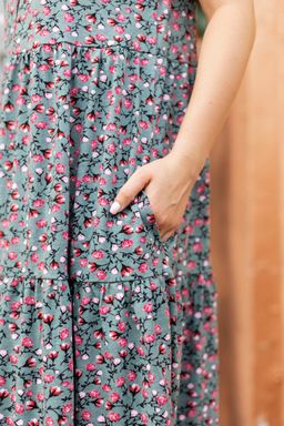 Платье "Кантри" нежный зелёный (М-805)