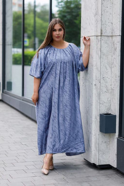 Платье Luxury Moda 1426 серо-голубой