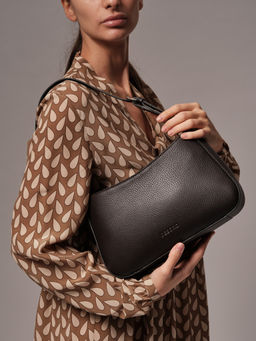 Сумка багет Deboro 31046 темно-коричневый