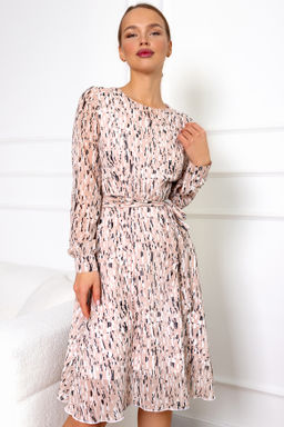 Платье Open Style 6033 розовый/черный