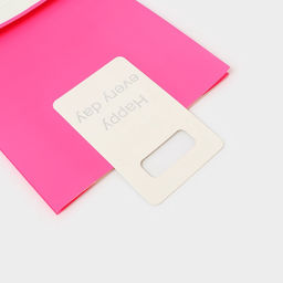 Пакет подарочный бумажный с вырубной ручкой 30×40×12 см, фуксия