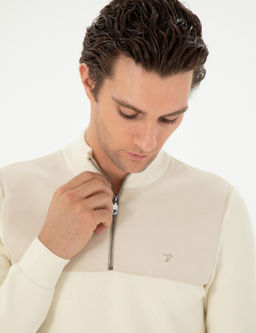 Бежевый зауженный свитер - Cacharel фото 2