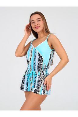 Пижама женская П-82 Леопард бирюза - Хороший трикотаж фото 2