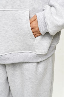 Худи с начесом Grey Melange