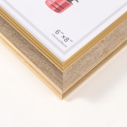 Фоторамка для фото 15×20 см «Габриэль», пластик, золотая с золотой полосой, 2.2×19×24 см