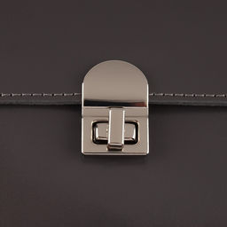 Застёжка для сумки, 2.3×3.5 см, цвет серебряный