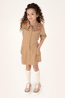 Платье из песочной ткани для девочки - U.s. polo assn фото 6
