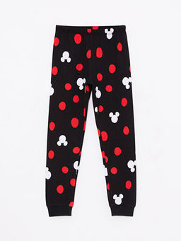 Bisiklet Yaka Minnie ve Mickey Mouse Bask?l? Y?lba?? Temal? Uzun Kollu K?z ?ocuk Pijama Tak?m? - Waikiki фото 3