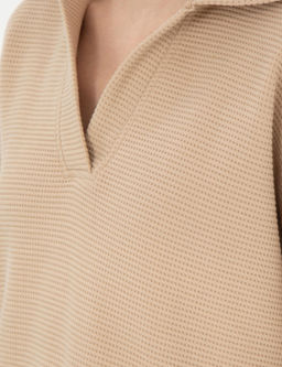 Bej Oversize Sweatshirt - Pierre cardin фото 7