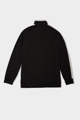 DeFactoFit Стандартный крой, спортивная толстовка с карманами и воротником-стойкой из ткани для подводного плавания с карманами и молнией  фото 3