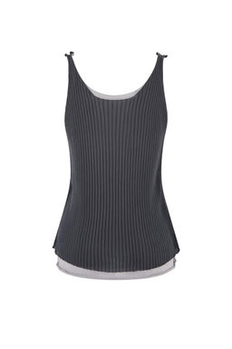 Antrasit Havuz Yaka Renk Bloklu Ince Triko Ince Bluz TWOSS26BZ00297 - Trendyolmilla фото 5