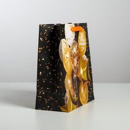 Цена за 2 шт. Пакет подарочный ламинированный, упаковка, «С Днём Рождения», ML 25 х 21 х 11.5 см