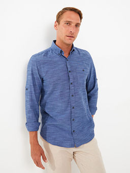 Regular Fit Uzun Kollu Desenli Erkek G?mlek