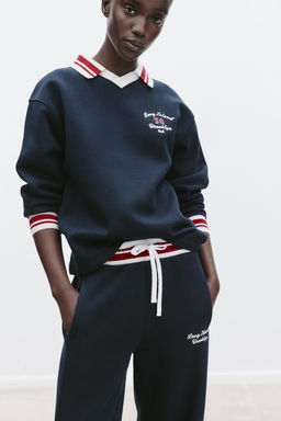 EMBROIDERED POLO SWEATSHIRT - Zara фото 3