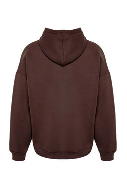 TRENDYOL MAN Beyaz Oversize/Genis Kesim Kapusonlu Etiketli Ici Polar/S?cak Tutan Sweatshirt TMNAW21SW2005 - Trendyolmilla фото 53