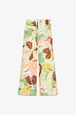 ZW COLLECTION RAMIE FLORAL PRINT TROUSERS - Zara фото 9