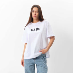 Футболка женская MIST Babe, белая, размер L (46-48)