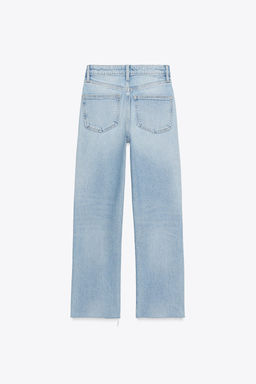 JEANS TRF CROPPED FLARE TIRO ALTO / Azul claro - Zara фото 6