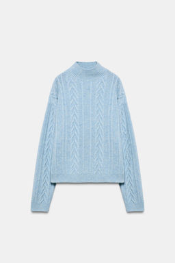 80% WOOL CABLE KNIT JUMPER SKI COLLECTION - Zara фото 6