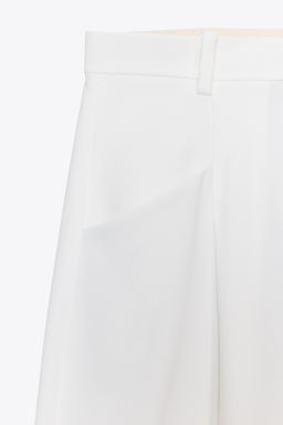 ZW COLLECTION WIDE-LEG DARTED TROUSERS - Zara фото 7