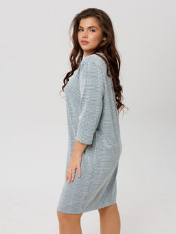 Платье женское П-176 (жаккард принт) Тёмно-серая ёлочка