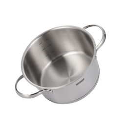 50312 WERNER Кастрюля NICE 18х9см/2,0л со стеклянной крышкой, с индукционным капсульным дном. Материал: нерж. сталь 18/8. Толщина: 0,6мм  фото 5