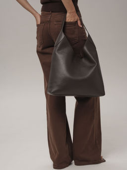 Кожаная сумка Michele DBR 31156 коричневый шоколад  фото 2