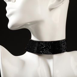 Чокер Грация искр средний, цвет чёрный, L=31 см
