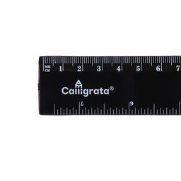 Цена за 50 шт. Линейка Calligrata 20 см, пластик, чёрная