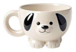 Кружка керамическая Puppy ears, white