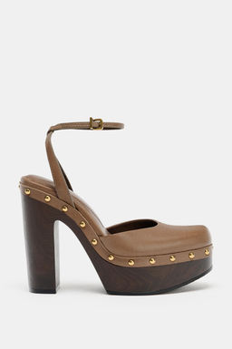 LEATHER PLATFORM SHOES - Zara фото 2