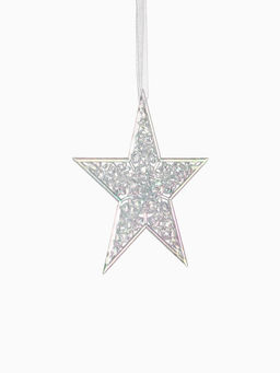 Цена за 3 шт. Ёлочная игрушка Зимнее волшебство. Изящная пластик, 12.512.5 см, прозрачный перелив фото 8