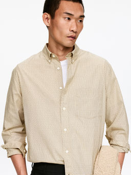 Camisa relajada de tejido microtexturizado - H&m фото 5