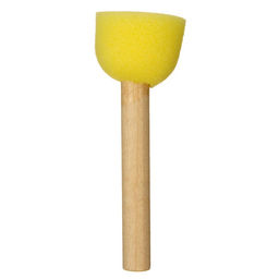 Цена за 10 шт. Кисть - спонж для рисования, круглая, деревянная ручка, в пакете