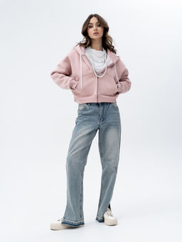 Толстовка укороченная футер 3х нитка с начесом. - Binita фото 3