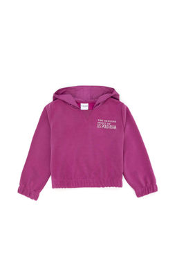 Фиолетовый свитшот для девочки - U.s. polo assn фото 4