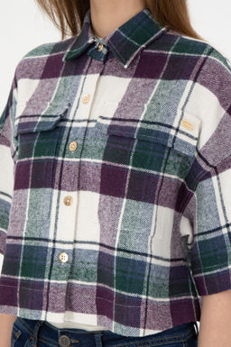 Женская фиолетовая рубашка с длинным рукавом Неожиданная скидка в корзине - U.s. polo assn фото 7