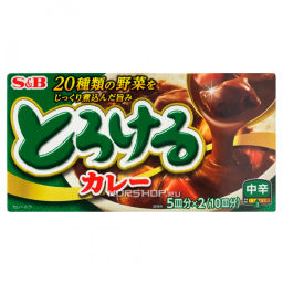 Среднеострый соус Карри Пикантный микс S and B S&B (10 порций), Япония, 180 гРаспродажа