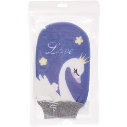 Цена за 2шт. Мочалка-варежка для тела детская "Water Magic - Принцесса", цвет сиреневый, 24,5*14 см (ZIP пакет)