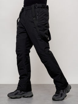 Полукомбинезон утепленный мужской зимний горнолыжный черного цвета 2405Ch - Mtforce фото 6