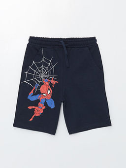 Beli Lastikli Spiderman Bask?l? Erkek ?ocuk ?ort