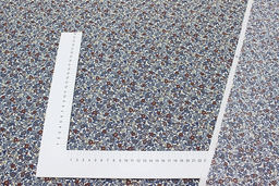 Импорт. хлопок Цветочная капель цв.синий, ш.1.45м, хлопок-100%, 100гр/м.кв - Купава фото 3